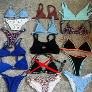 Bathing suit lot - shein, Abercrombie and fitch, Victoria’s Secret size M/S/XS
